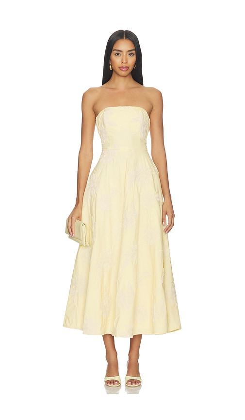 rotate flower strapless dress in yellow. - size 34 (also in 36)