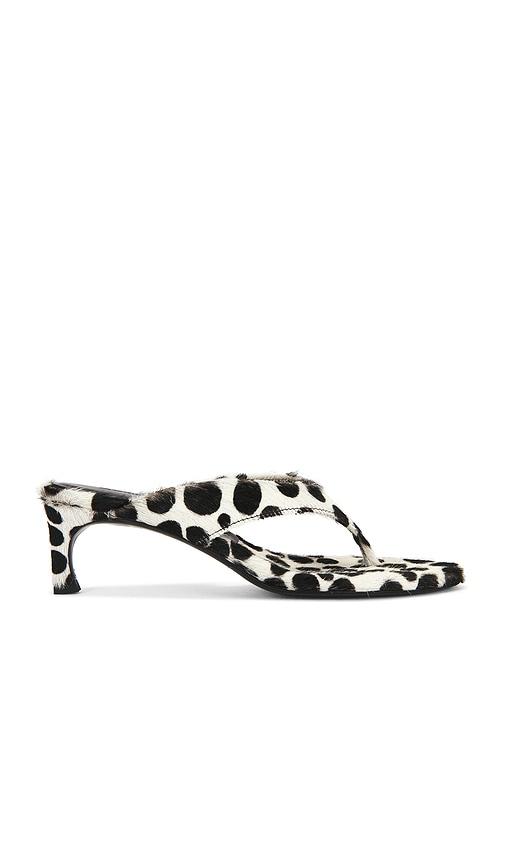 rotate kitten heel mule in black,white. - size 37 (also in 38, 41)