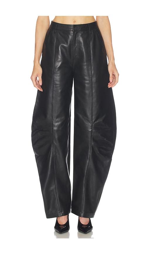 rotate leather cargo pants in black. - size 32 (also in 34, 36, 38, 40, 42, 46)