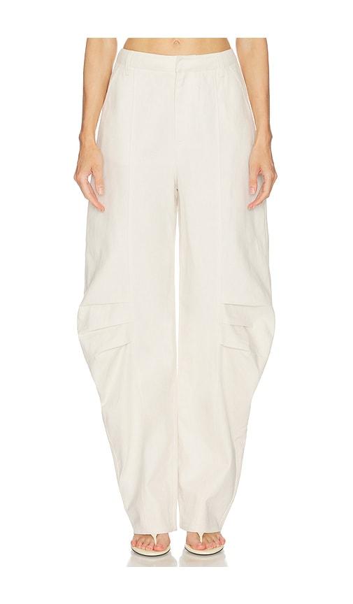 rotate linen suiting pants in beige. - size 32 (also in 34)
