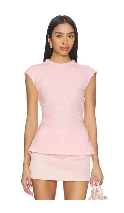 rotate mesh sleeveless top in pink. - size 36 (also in 40, 42, 44, 46)