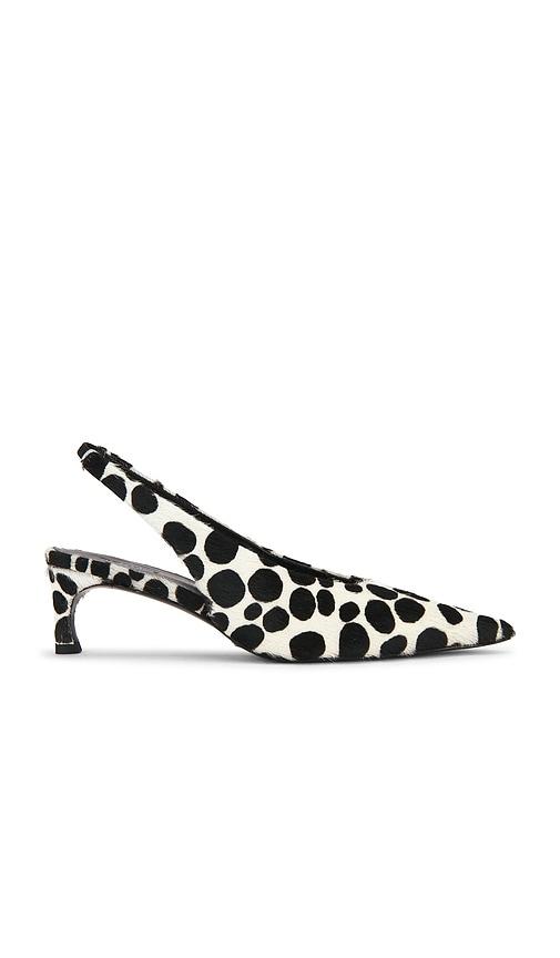 rotate slingback pump in black,white. - size 39 (also in 40)