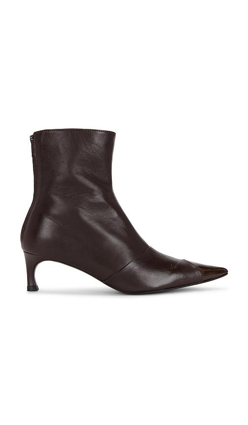 rotate stretch leather boot in chocolate. - size 37 (also in 39)