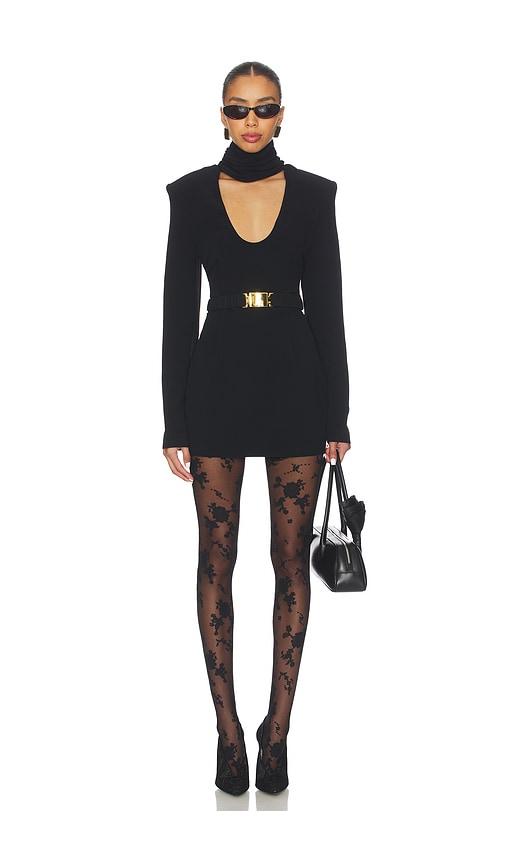 rowen rose x revolve abito long sleeve mini dress in black. - size 36/2 (also in 38/4, 40/6)