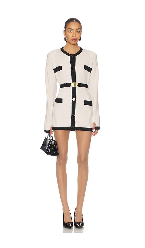 rowen rose x revolve long sleeve mini dress in cream. - size l (also in s, xl)