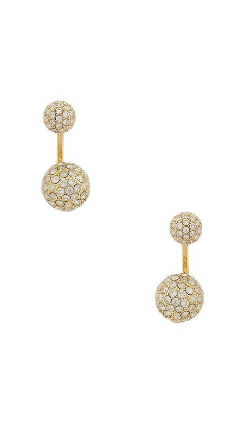 roxanne assoulin the floating spark earrings in metallic gold.