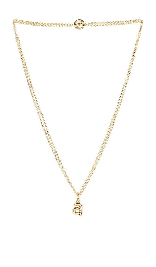 roxanne assoulin the puffy initial necklace in metallic gold. - size f (also in i, o)