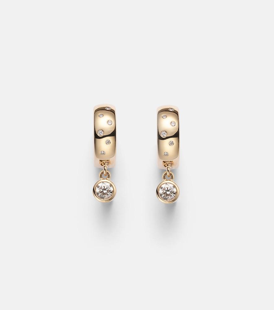 roxanne first 14kt gold earrings with diamonds