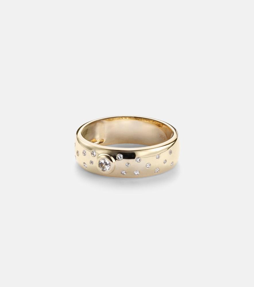 roxanne first 14kt gold ring with diamonds