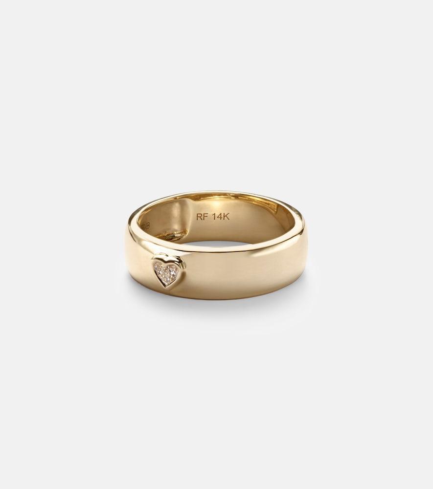 roxanne first 14kt gold ring with diamonds