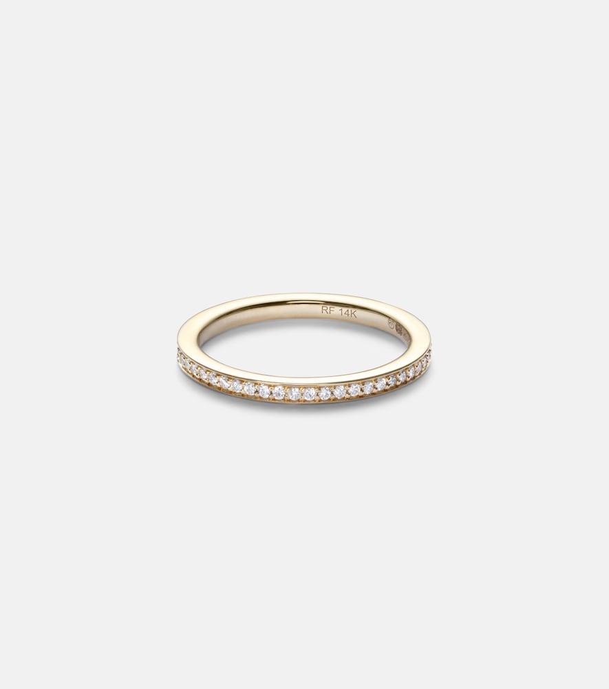 roxanne first 14kt gold ring with diamonds