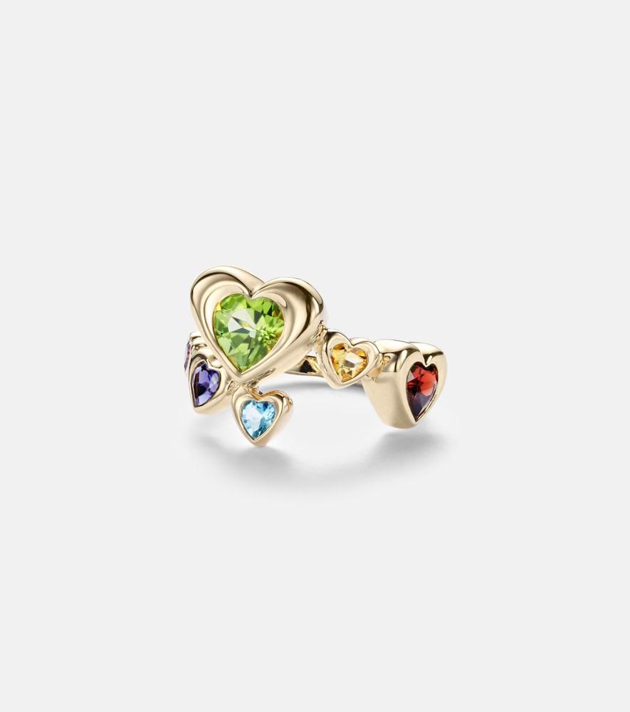 roxanne first 14kt gold ring with sapphires