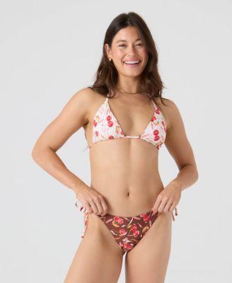 roxy cherry on top reversible mini tiki tri tie side bottoms