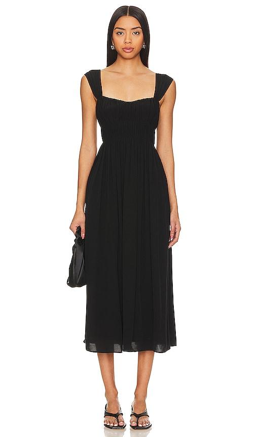 rue sophie layla midi dress in black. - size m (also in s, xs)