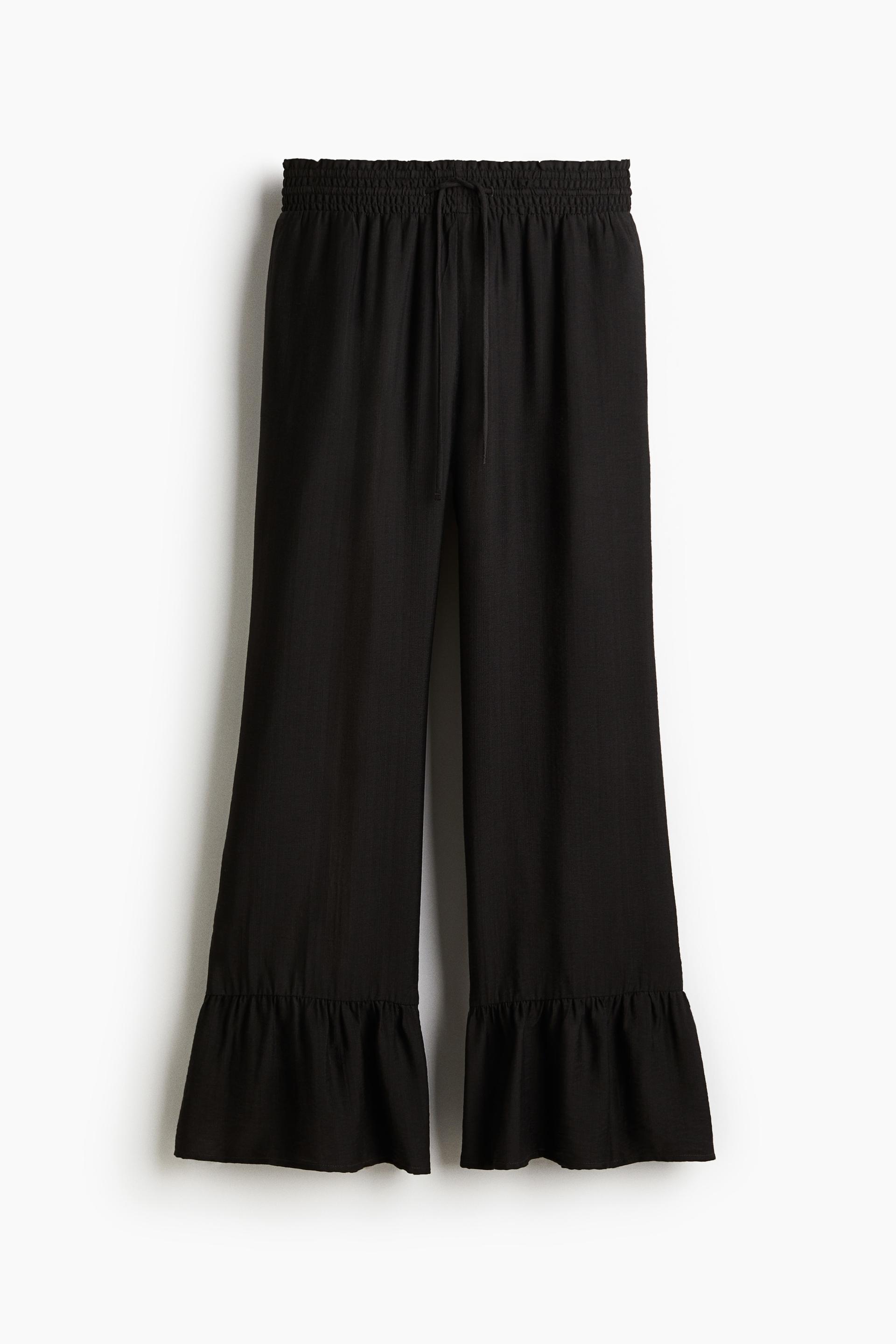 ruffle-trimmed drawstring pants