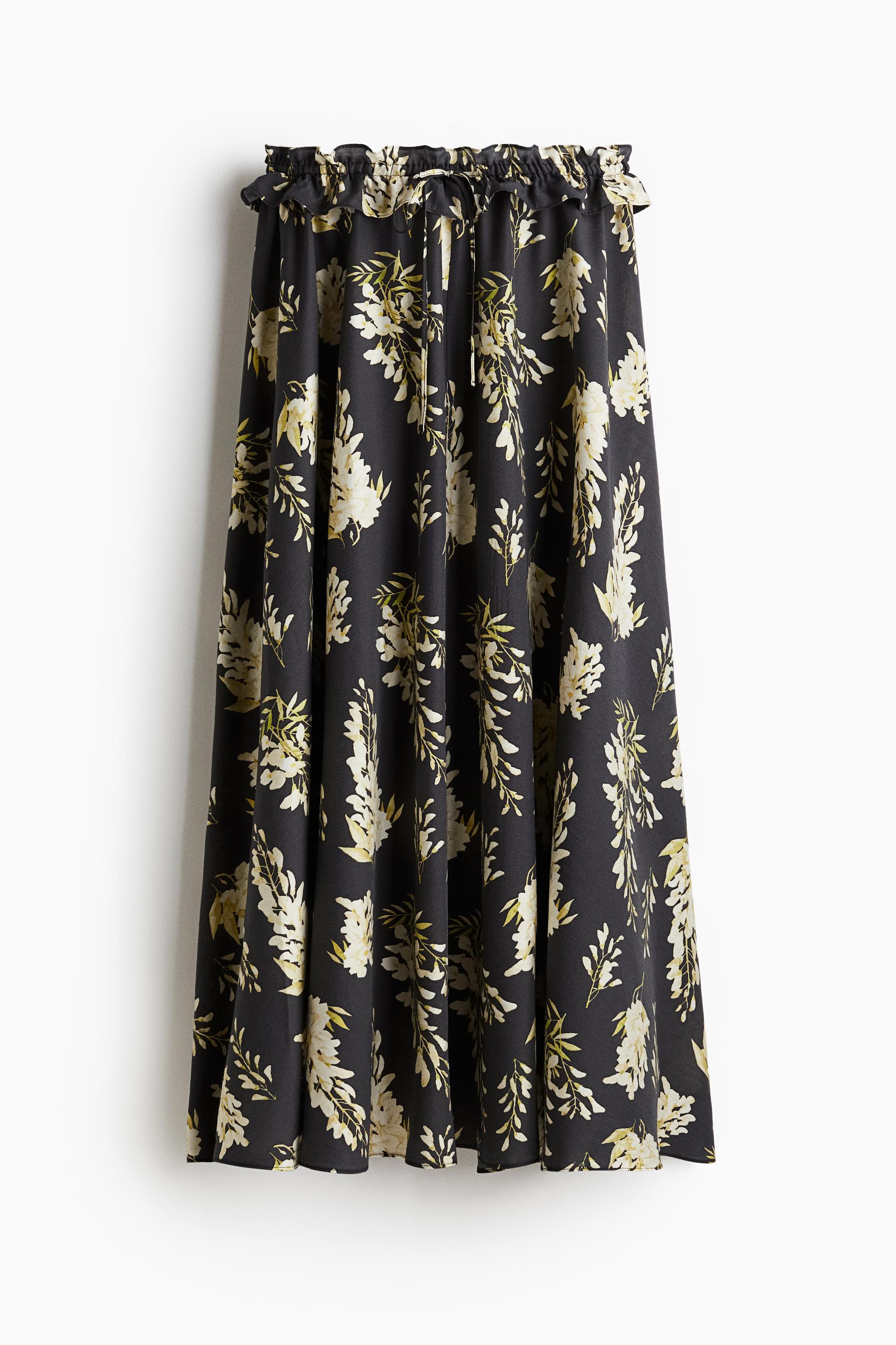 ruffle-trimmed maxi skirt
