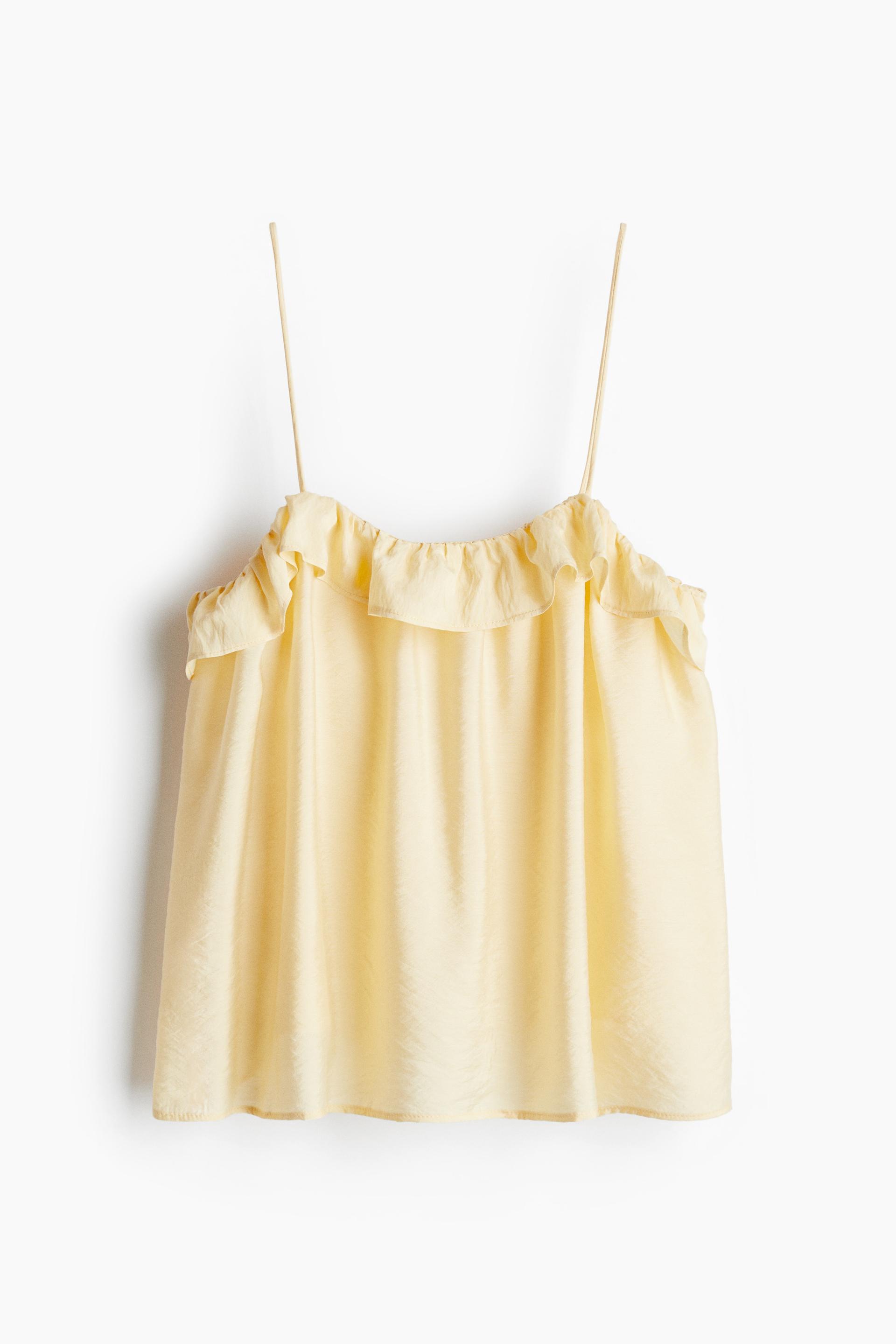 ruffle-trimmed strappy top