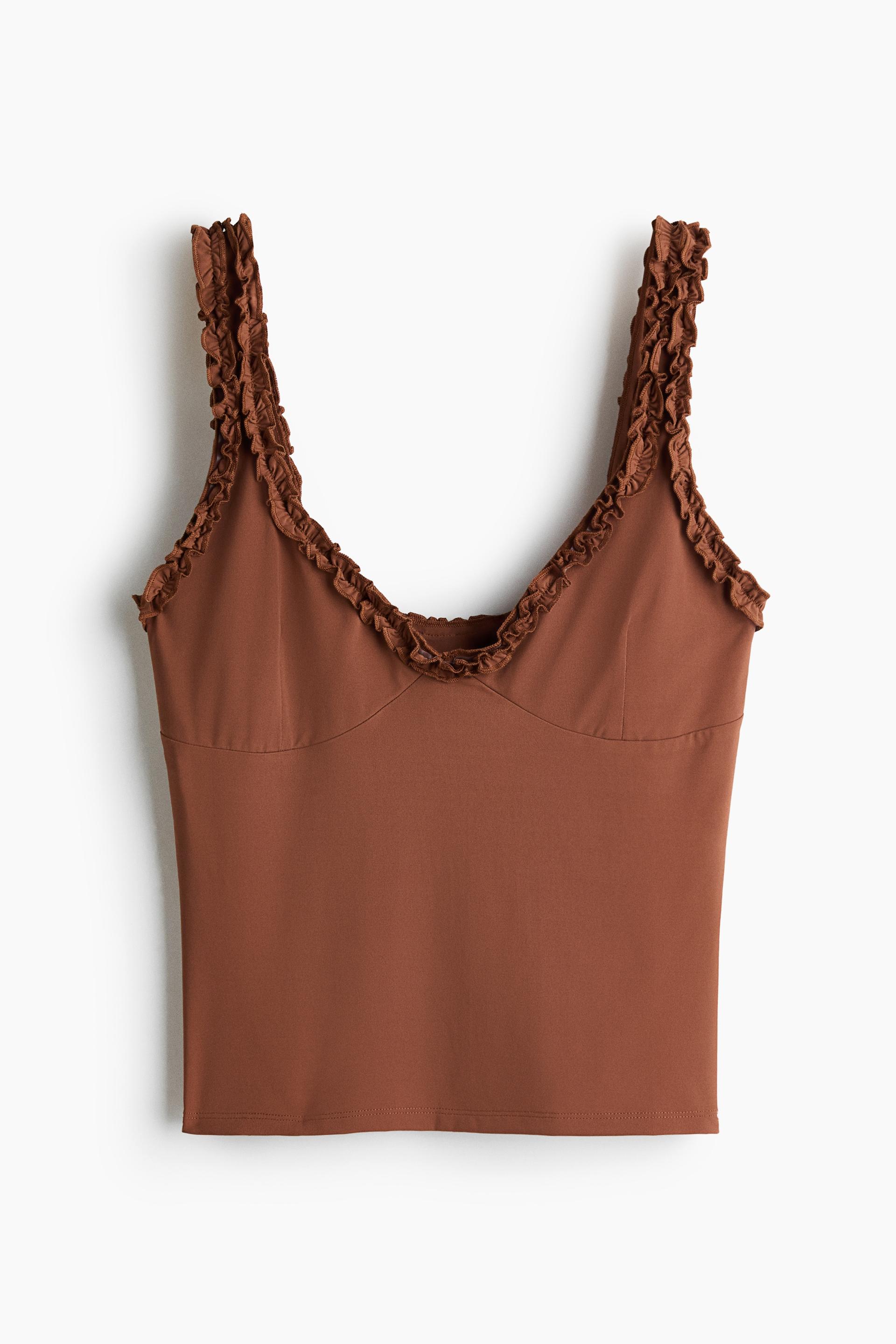 ruffled jersey top