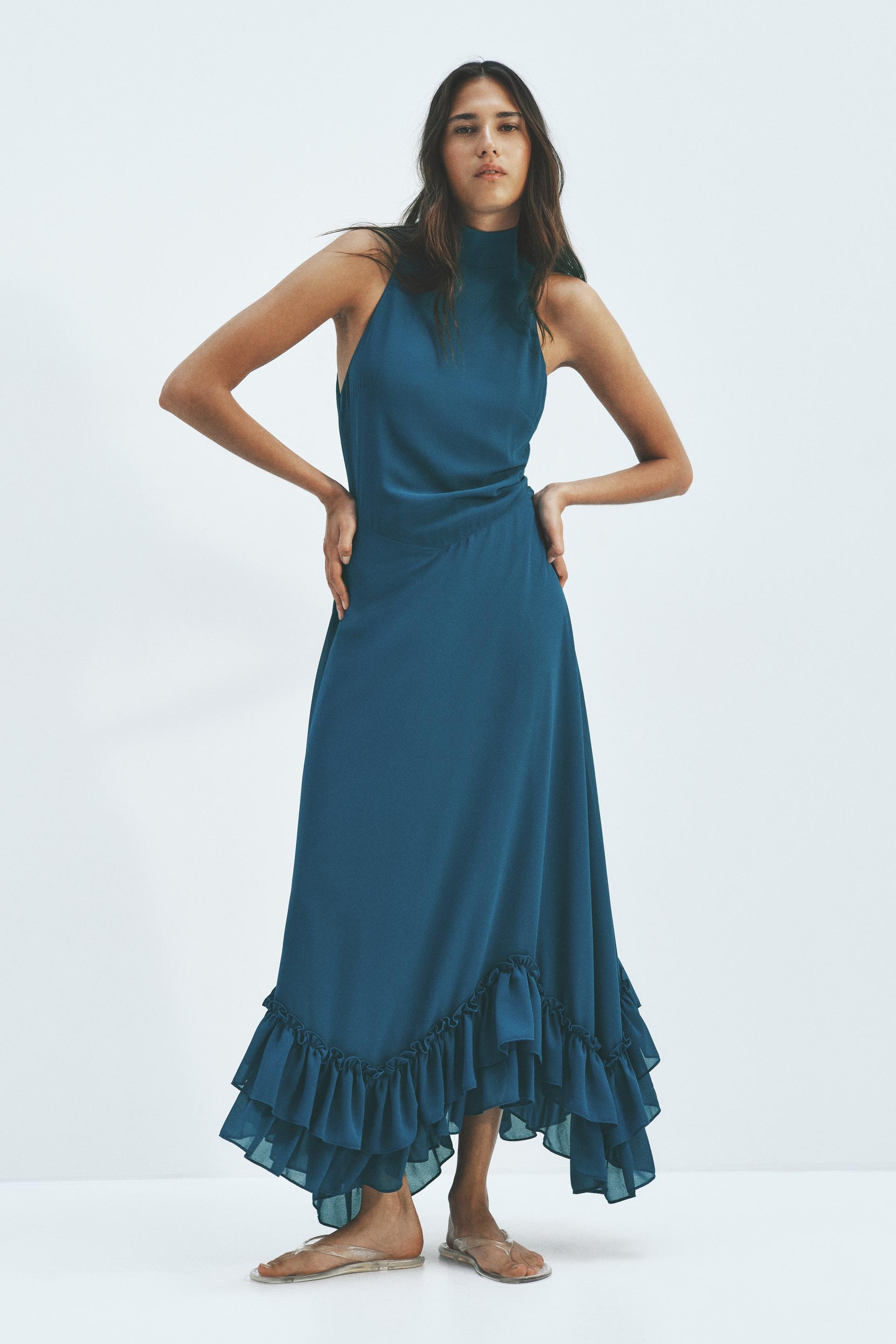ruffled maxi dress