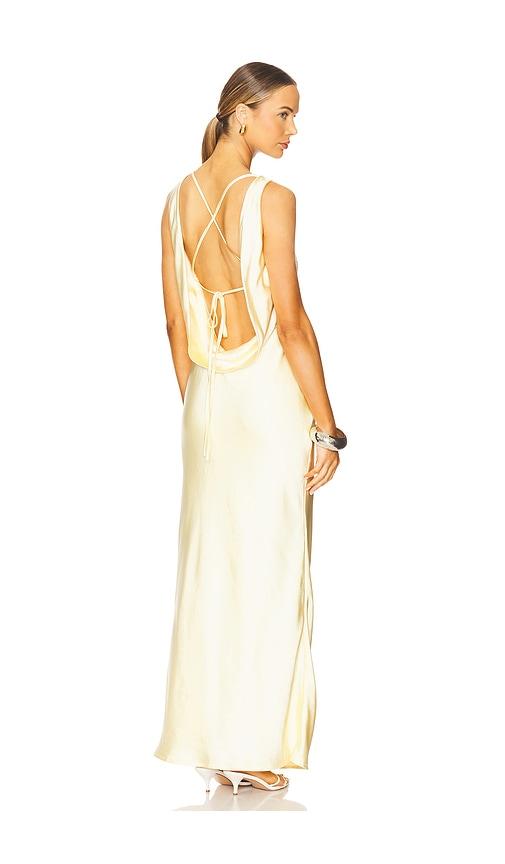 runaway the label adair maxi dress in lemon. - size l (also in xs, s, m, xl)