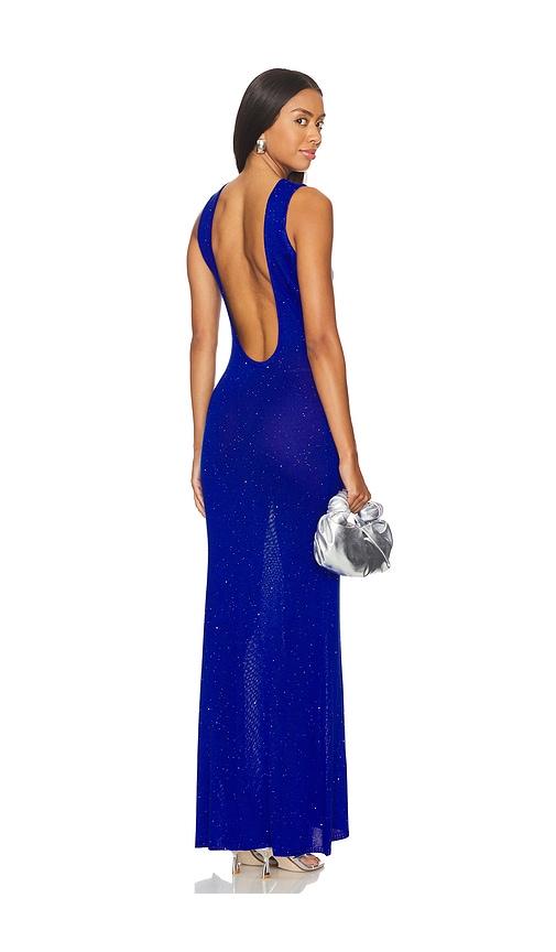 runaway the label adriana maxi dress in royal. - size m (also in s)