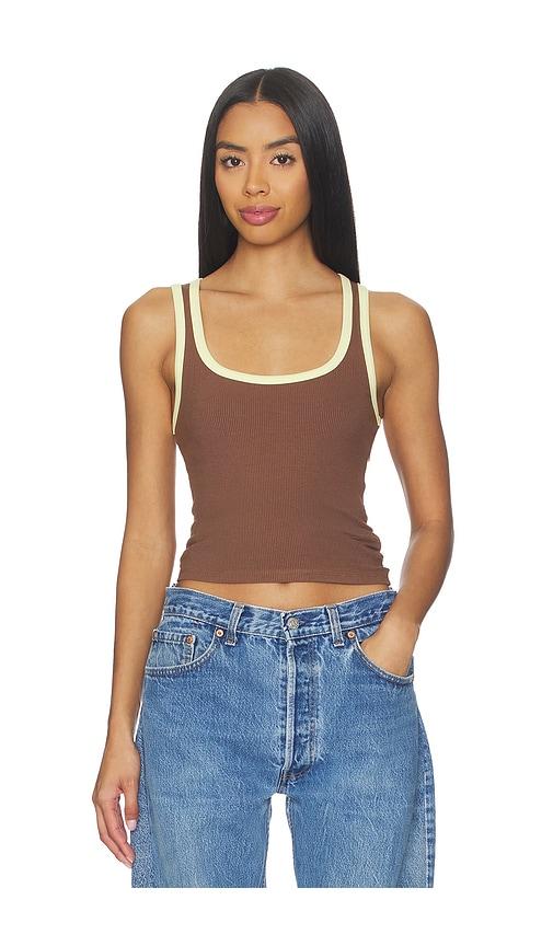 runaway the label angelo tank in chocolate. - size l (also in xl)
