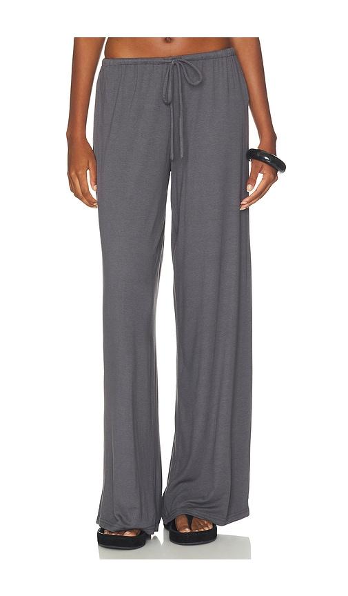 runaway the label anji relaxed wide leg sweatpants in grey. - size l (also in m, s, xl, xs)