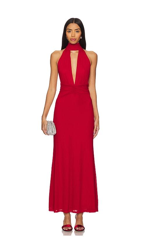 runaway the label antoine maxi dress in red. - size l (also in xs)