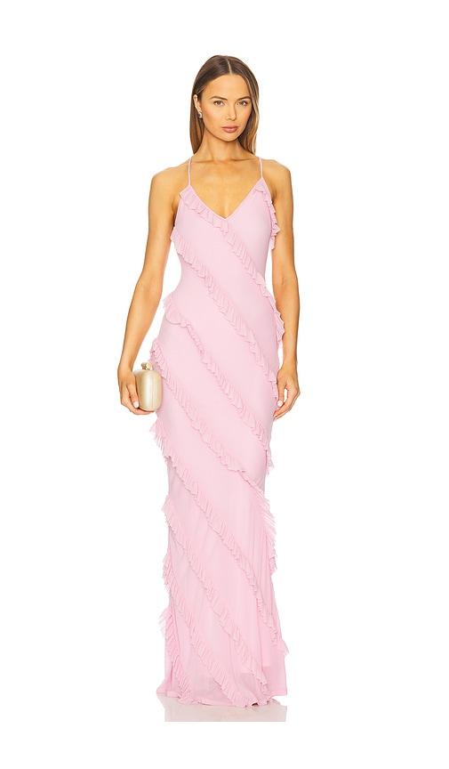 runaway the label barlow maxi dress in pink. - size m (also in s)