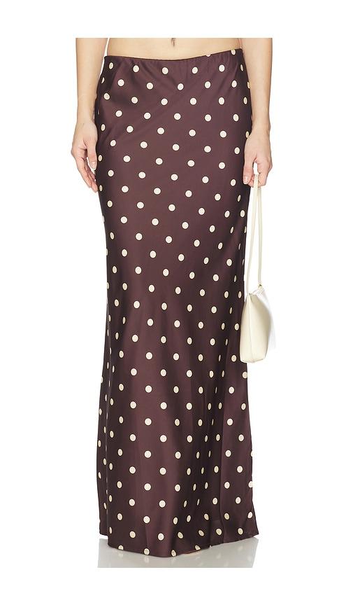 runaway the label blaine maxi skirt in chocolate. - size l (also in xs, s, m)