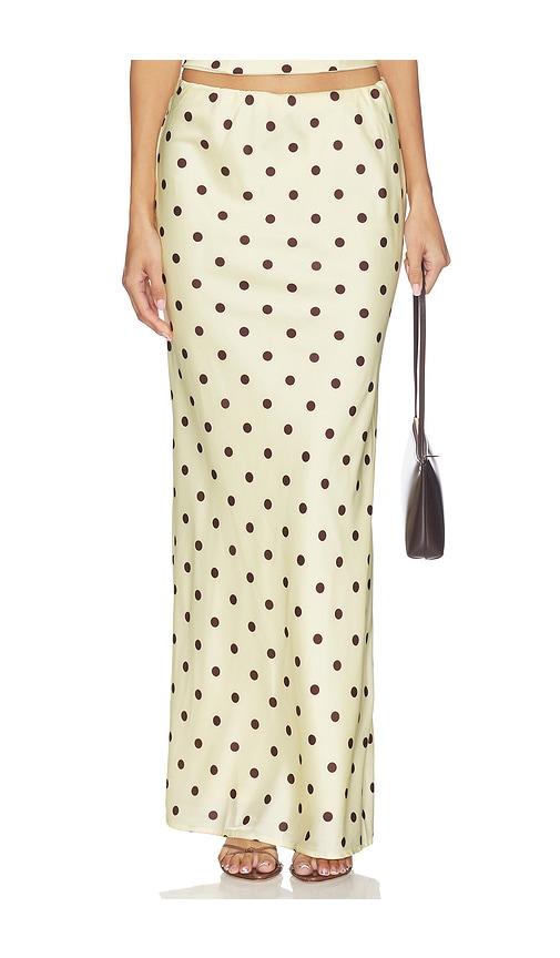 runaway the label blaine maxi skirt in lemon,chocolate. - size l (also in xs, s, m, xl, xxl)