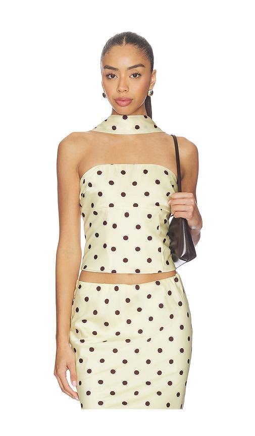 runaway the label blaine top in lemon,chocolate. - size l (also in xs, s, m, xl, xxl)