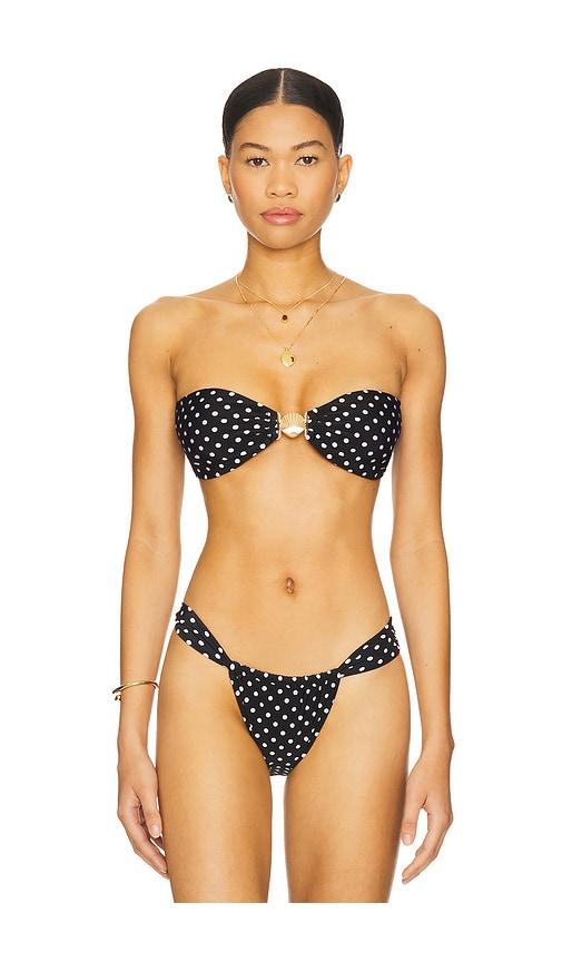 runaway the label brazil bikini top in black. - size m (also in xs, s)