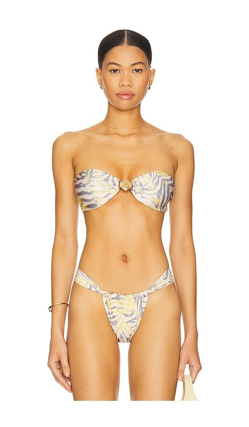runaway the label brazil bikini top in lemon. - size l (also in xs, s, m, xl)