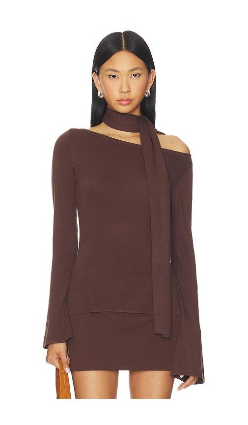 runaway the label cruisa top in chocolate. - size l (also in s, xs, m, xl)