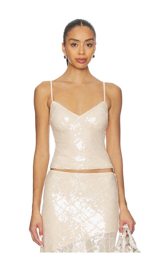 runaway the label eris sequin top in neutral. - size m (also in s, xs)