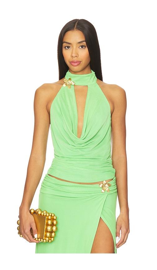 runaway the label farley top in green. - size l (also in xs, s)