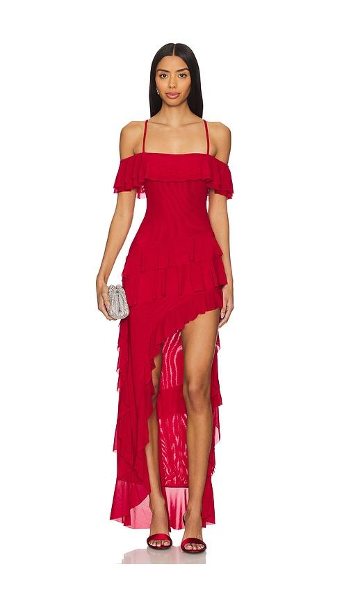 runaway the label hariette maxi dress in red. - size l (also in xs)