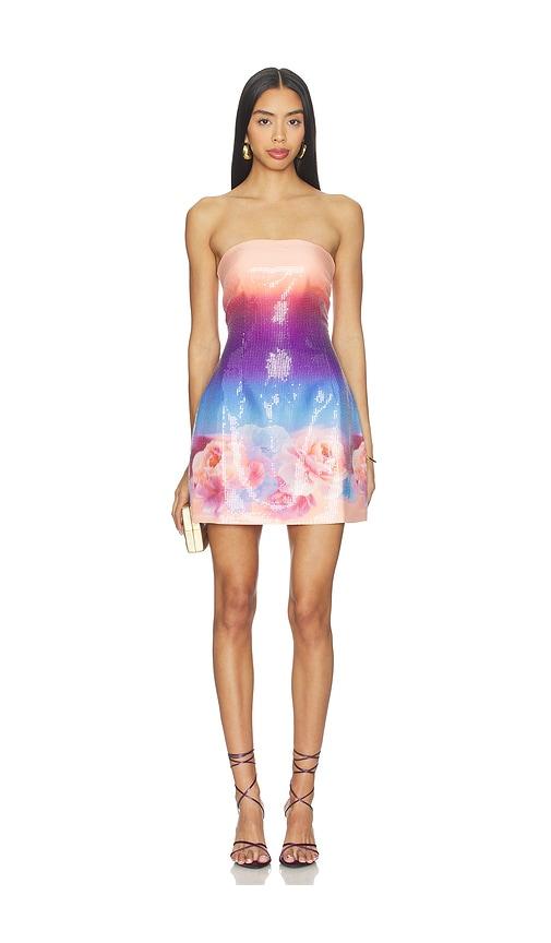 runaway the label ibiza strapless sequin mini dress in pink,purple. - size l (also in s, xs, m)