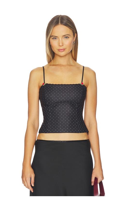 runaway the label josie top in black. - size l (also in xs, s, m, xl)