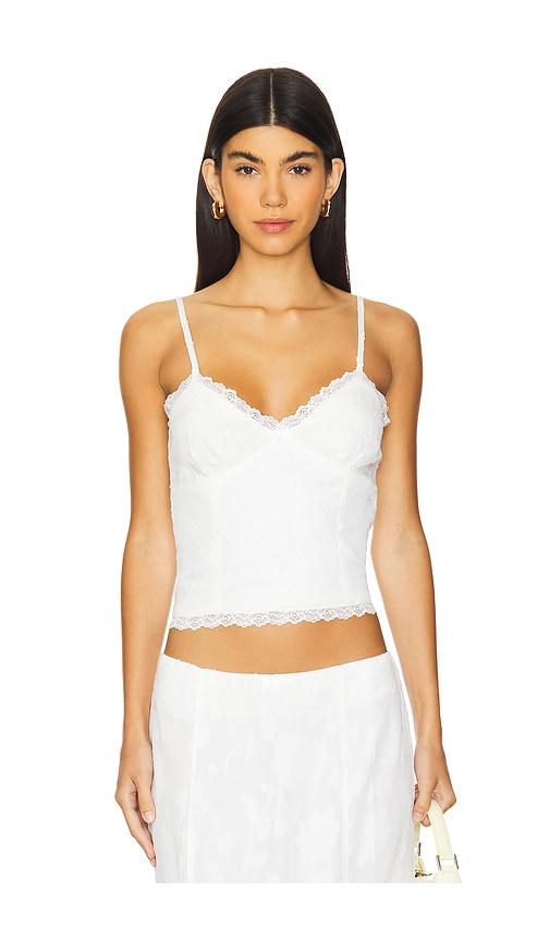 runaway the label larina top in white. - size l (also in xl, xxl)
