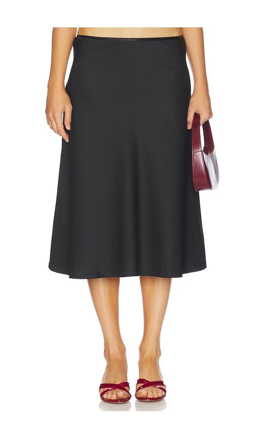 runaway the label leanna midi skirt in black. - size l (also in s, xs)