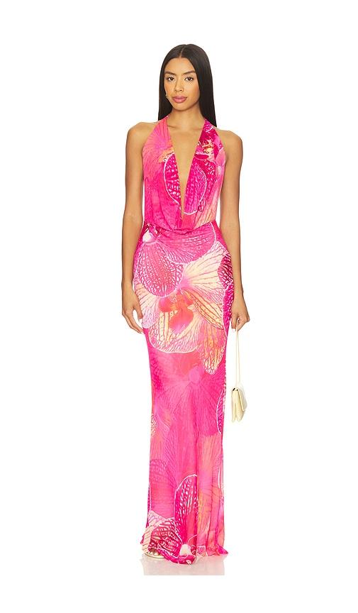 runaway the label lexie maxi dress in pink. - size l (also in xl)