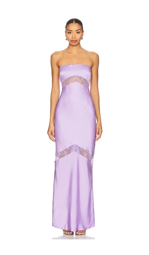 runaway the label melrose strapless maxi dress in purple. - size l (also in xl)