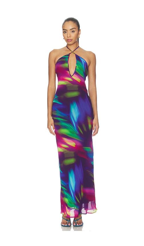 runaway the label mirae cross front maxi dre in purple. - size l (also in xs, s, m, xl)