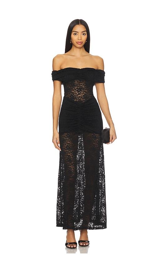 runaway the label vaneya lace maxi dress in black. - size l (also in xs, s, m, xl)