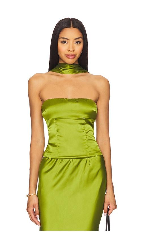 runaway the label x revolve verity top in olive. - size m (also in xs)