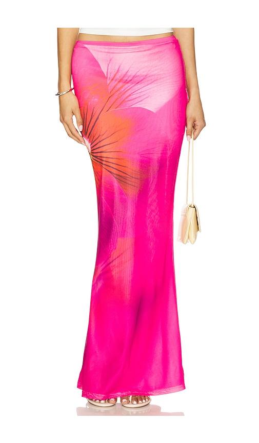 runaway the label zarela maxi skirt in pink. - size s (also in xs)