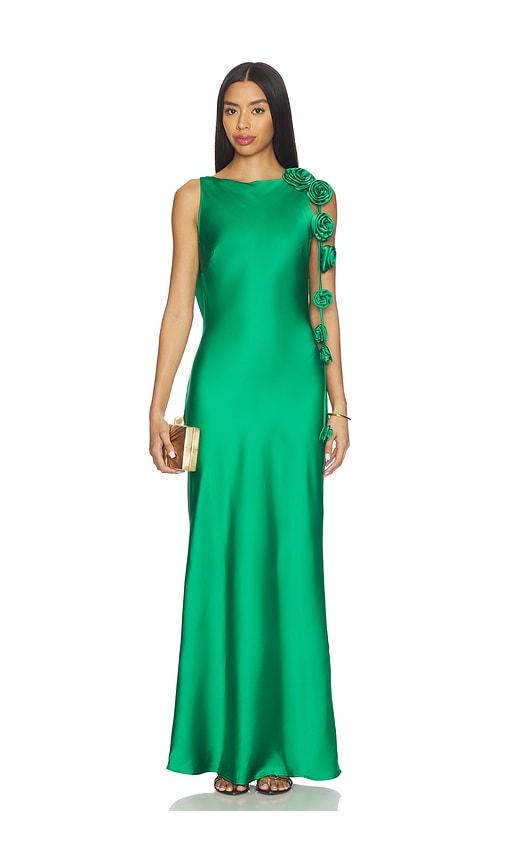 runaway the label zurina low back maxi dress in green. - size m (also in s, xs)
