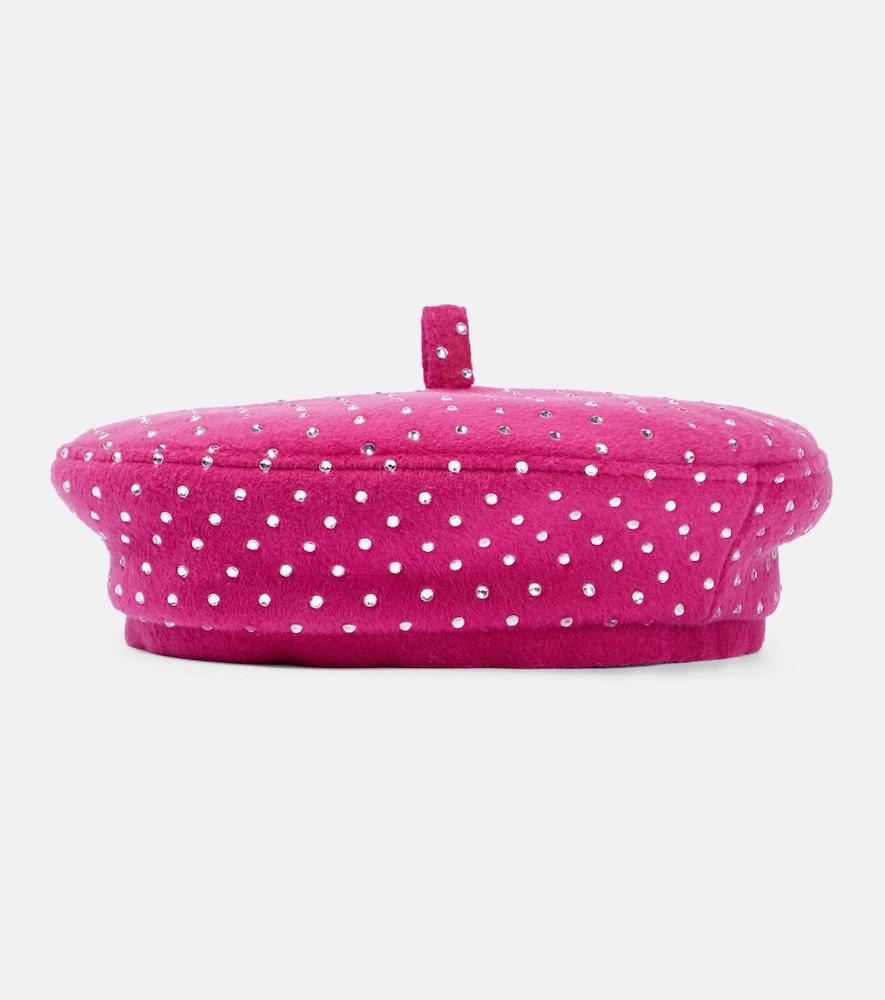 ruslan baginskiy embellished wool-blend beret